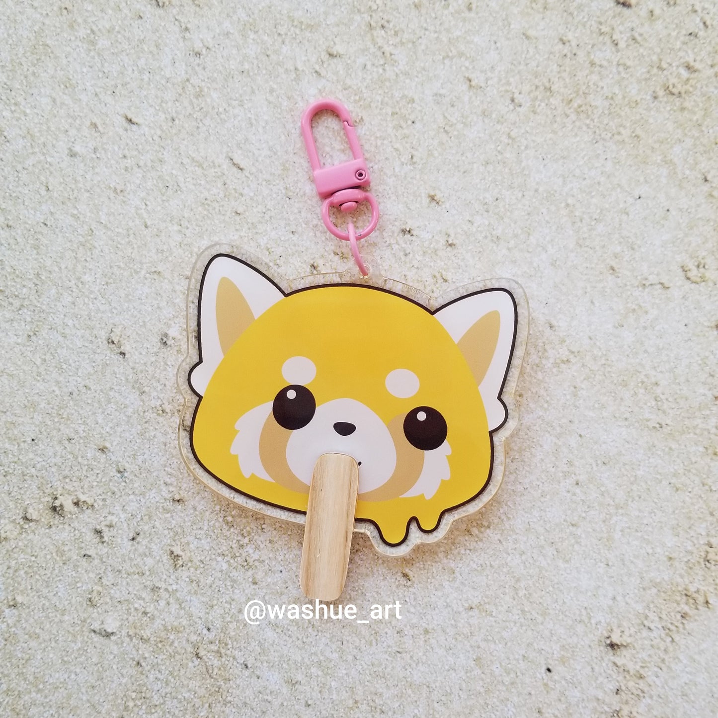Aggretsuko Popsicle Keychains