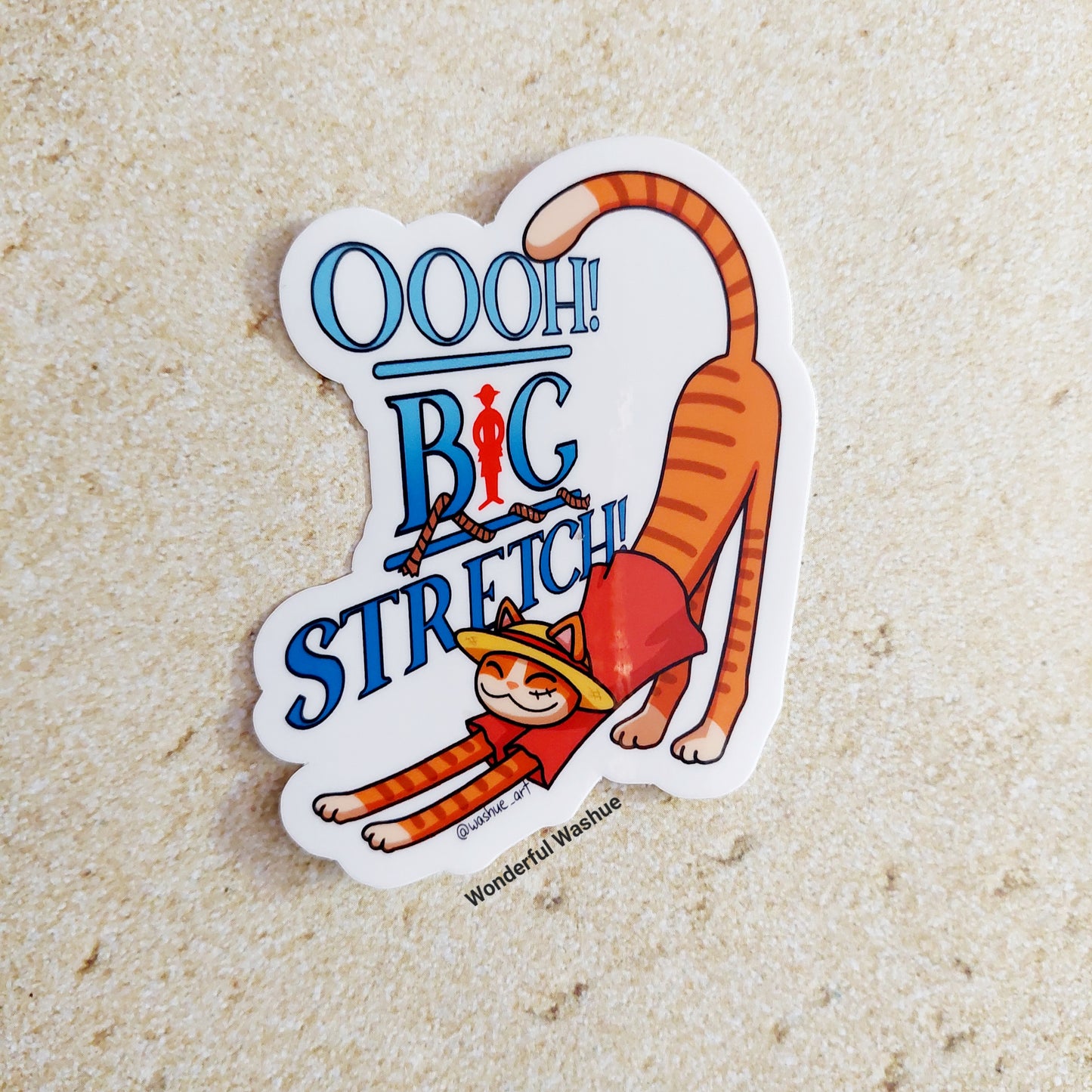 Big Stretch Luffy Vinyl Sticker