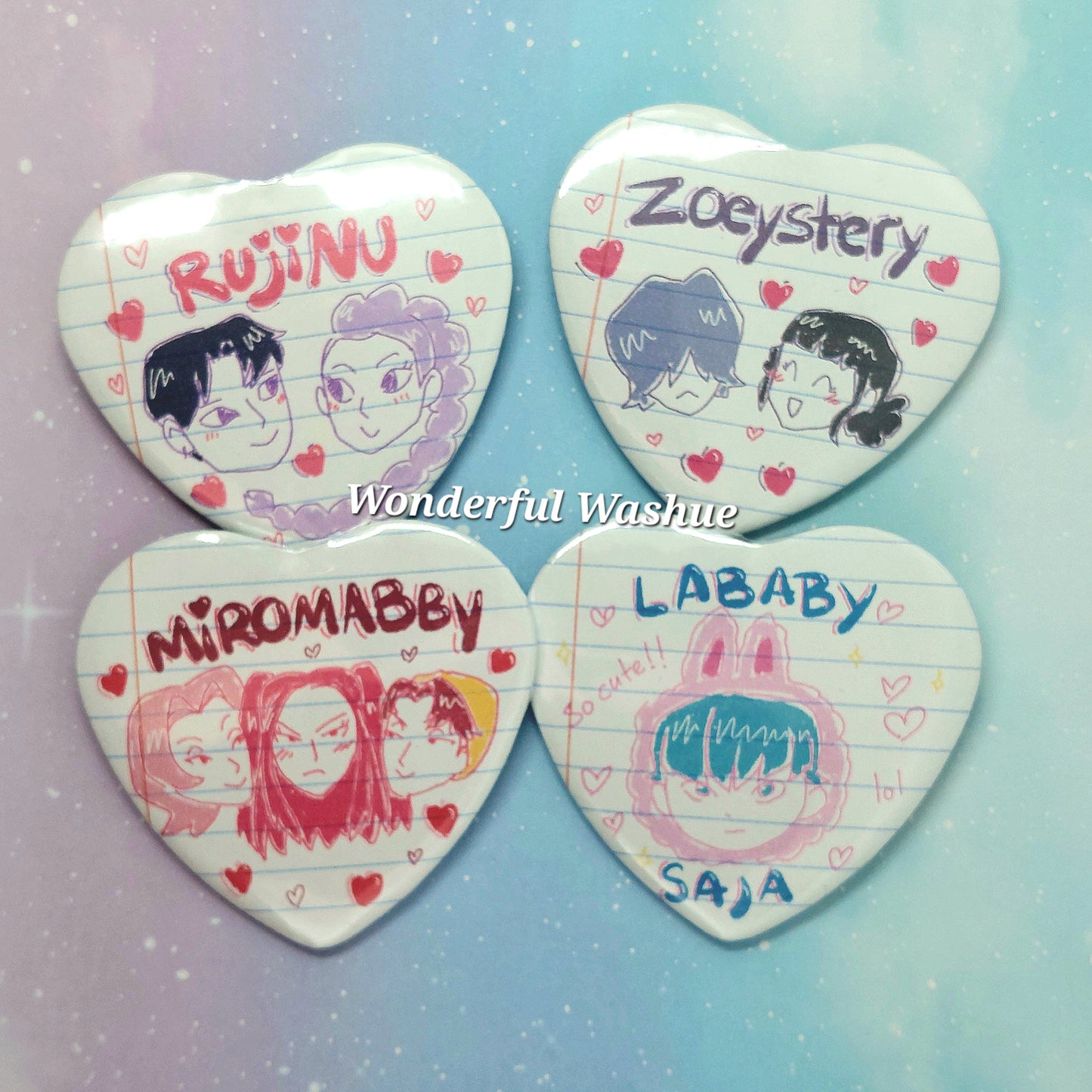 K-pop Demon Hunter Buttons