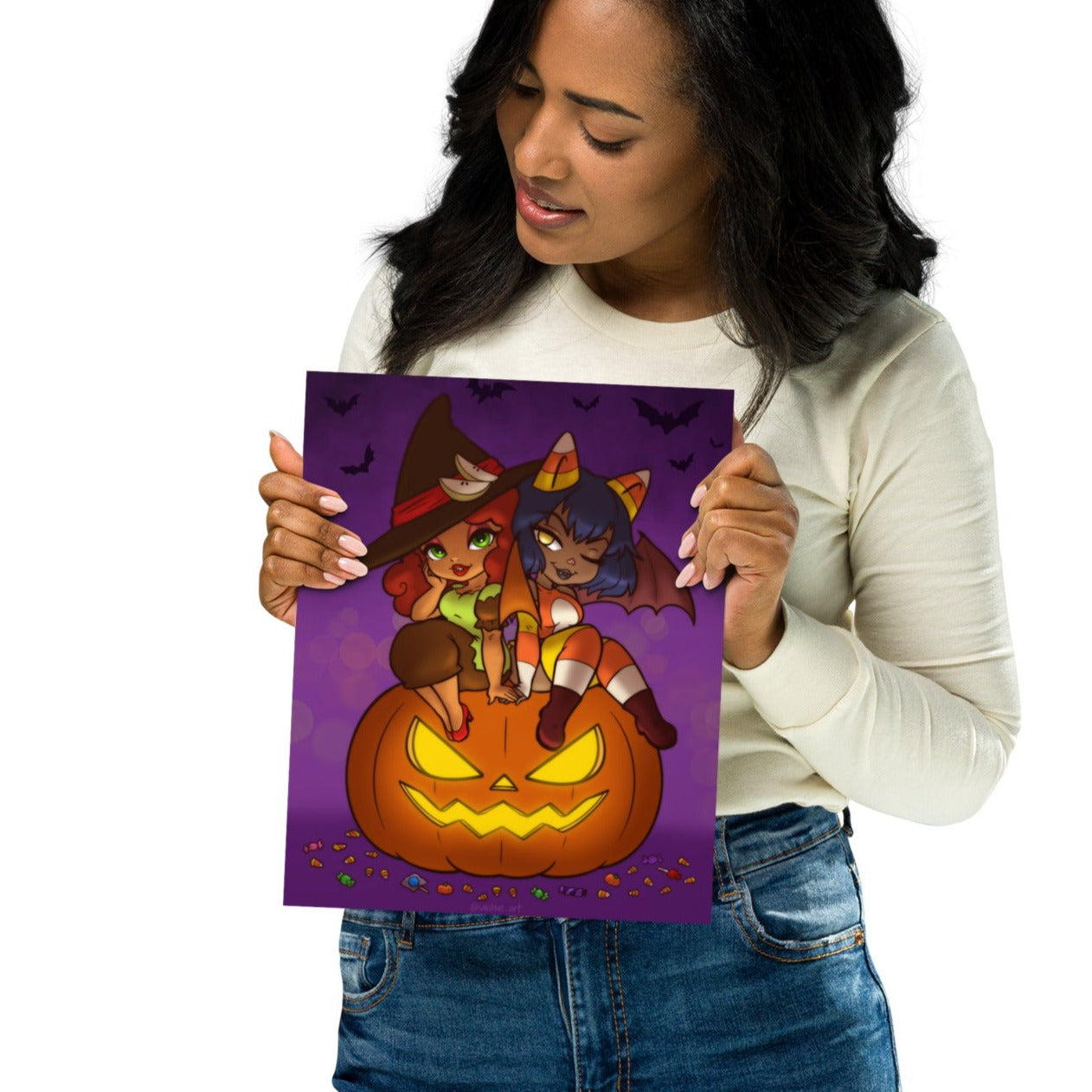 Candy Apple and Candy Corn Halloween Print