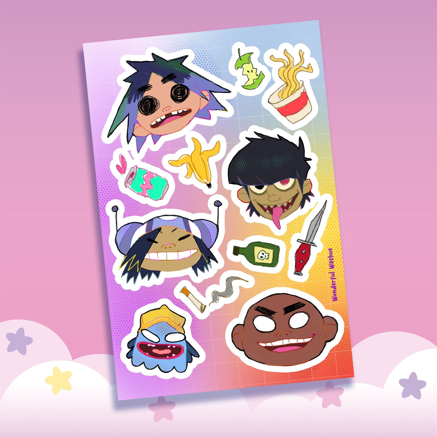 Gorillaz Sticker Sheet