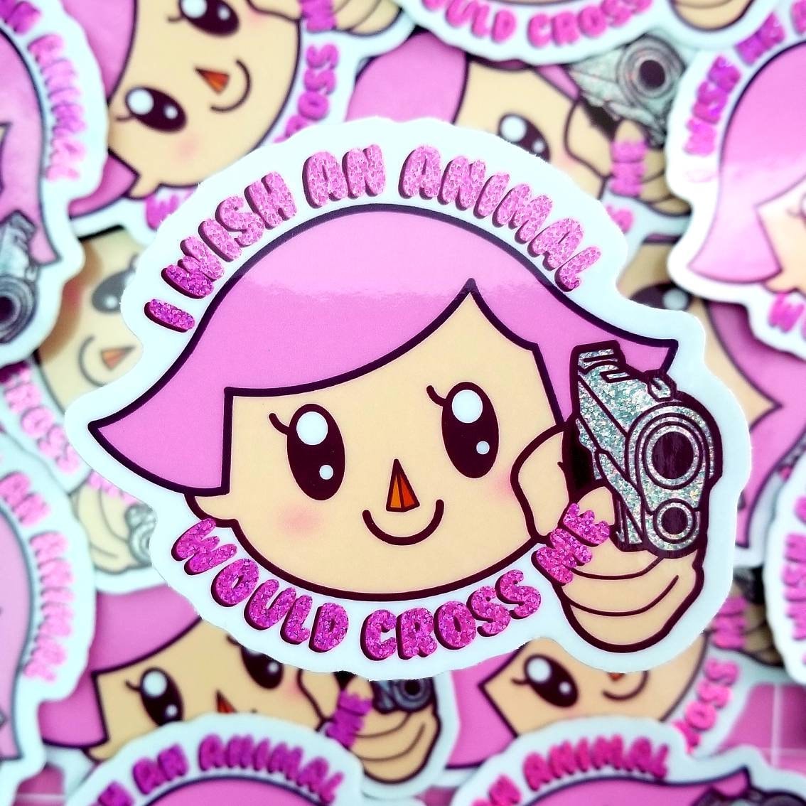 Animal Cross Me Vinyl Sticker