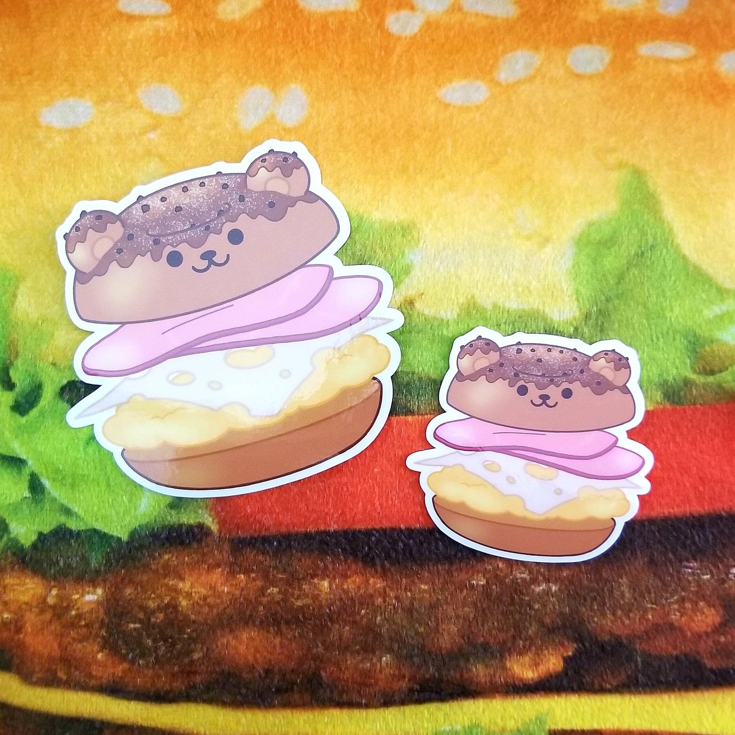 Bagel Bear Sandwich Vinyl Sticker