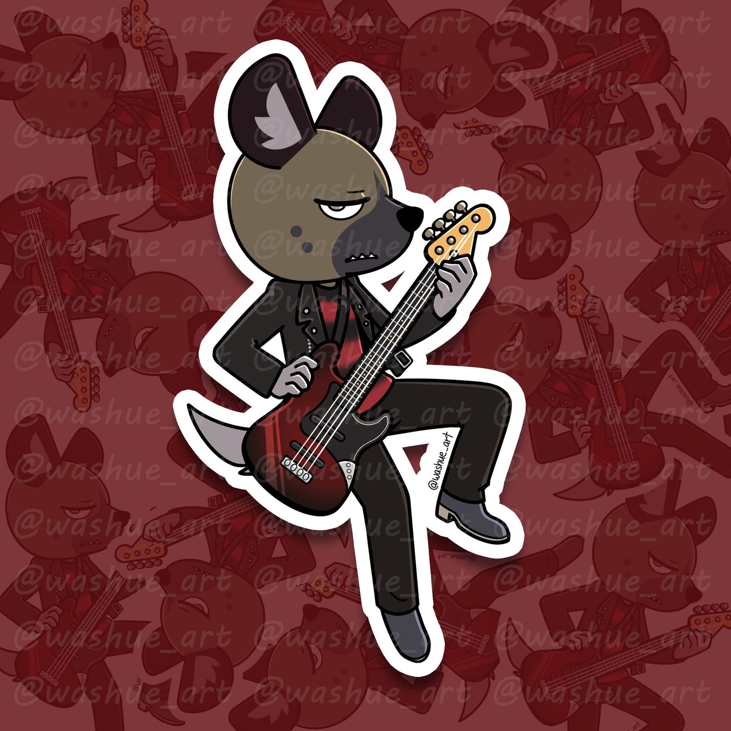 Haida Guitar Vinyl Sticker