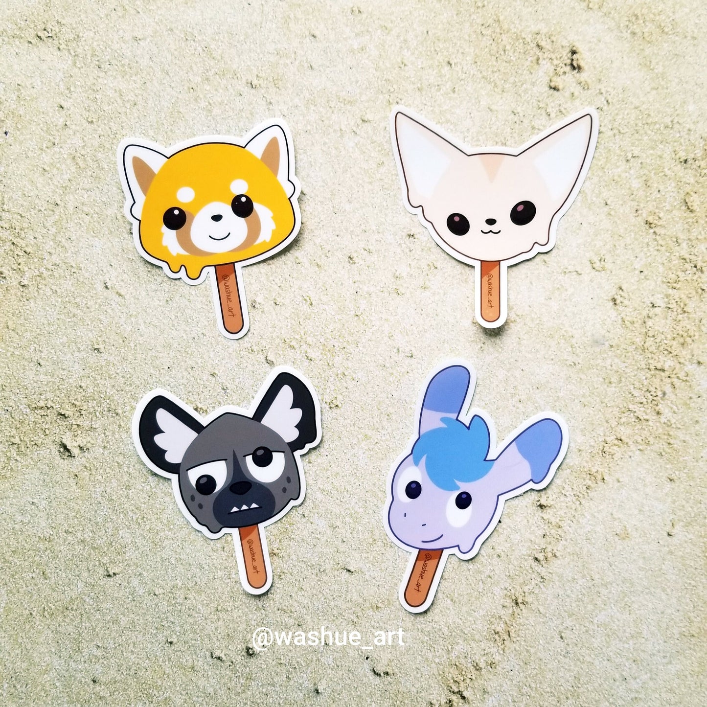Aggretsuko Popsicle Vinyl Stickers
