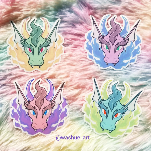 Fire Breathing Dragon Vinyl Sticker
