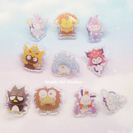 Sanrio x Yugioh Acrylic Pins