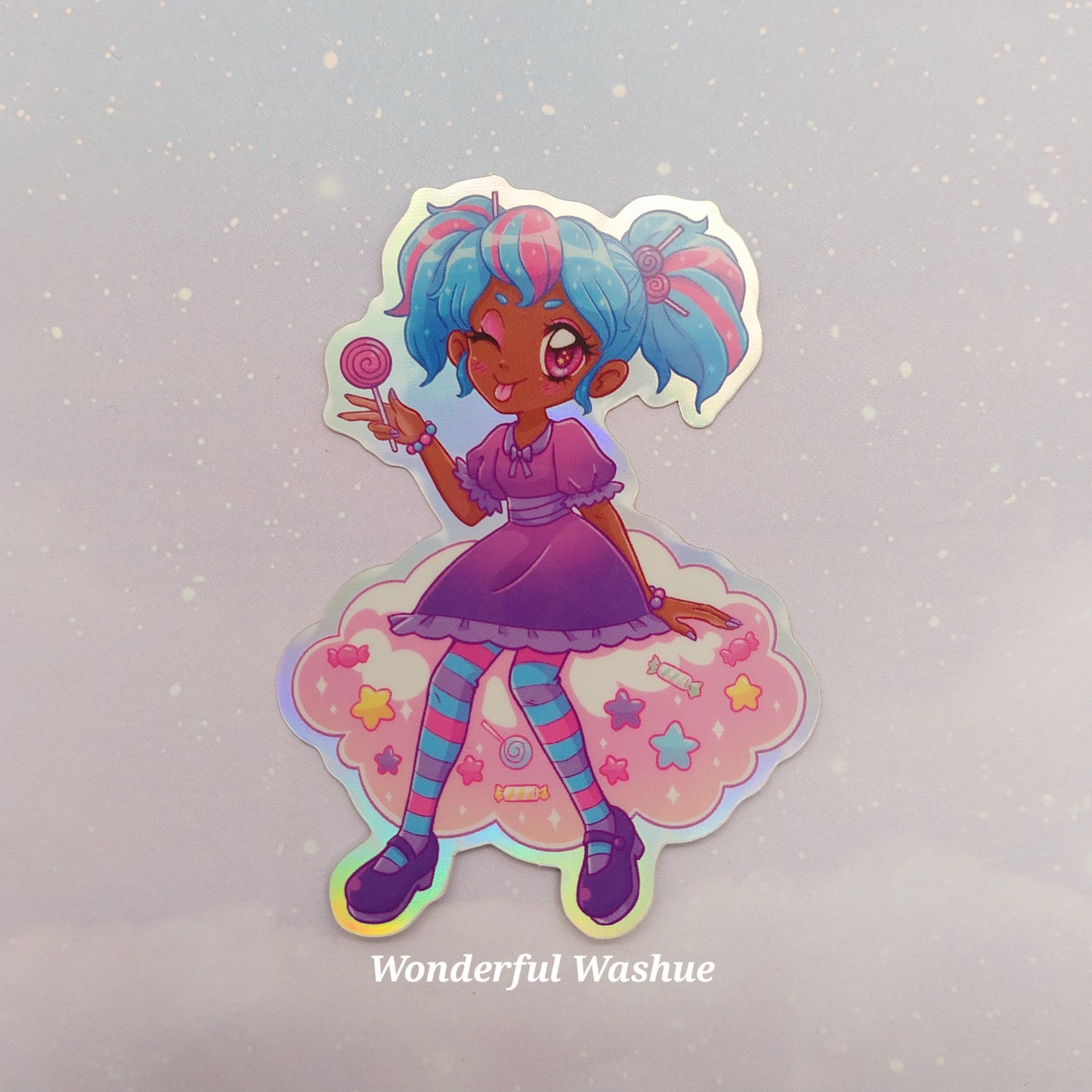 Cloudy Candy Vinyl Sticker