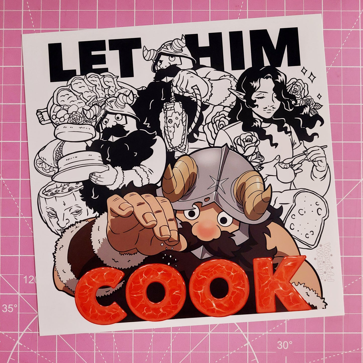 Senshi - Let Him Cook 8x8 Print | Satin Finish