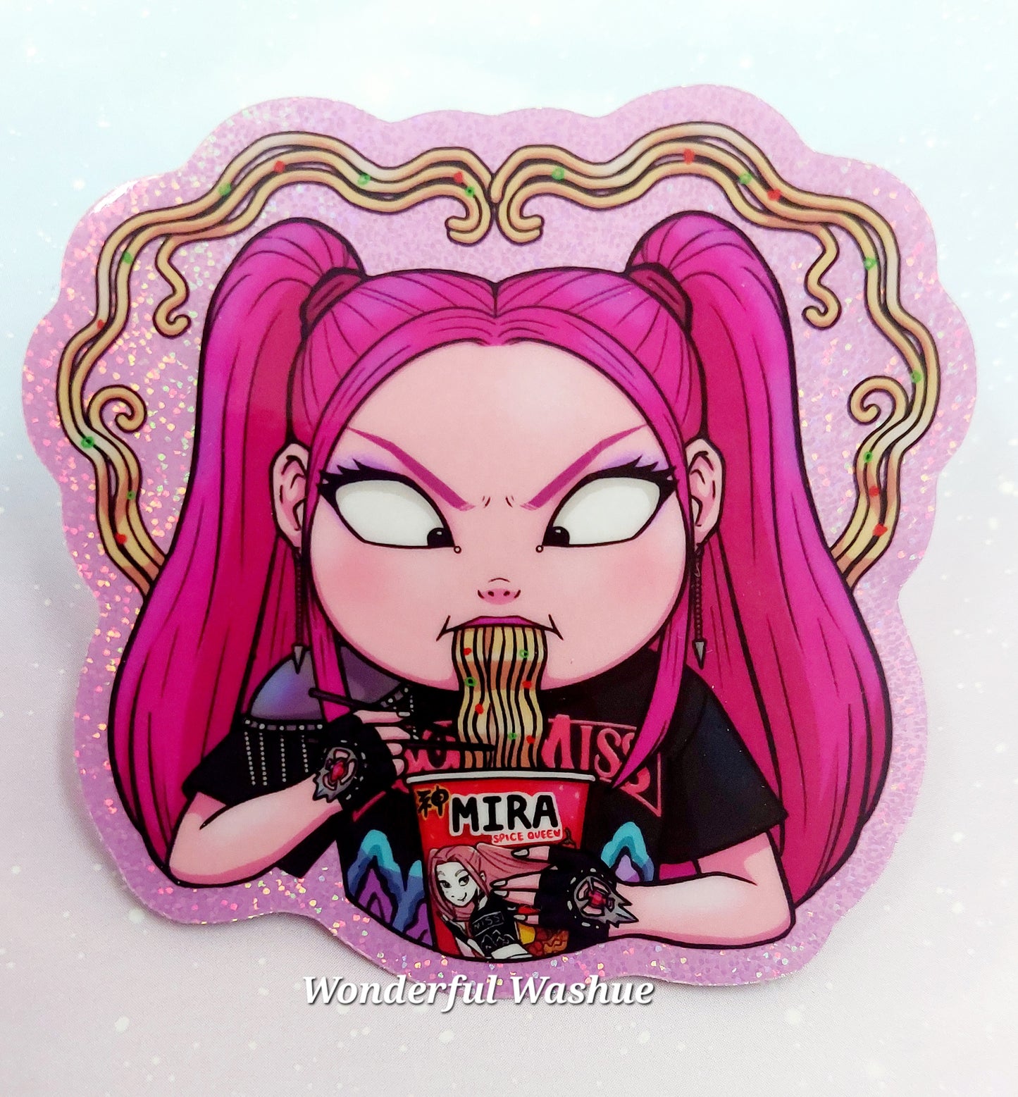 Holographic K-pop Demon Hunter Stickers