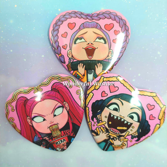 K-pop Demon Hunter Buttons