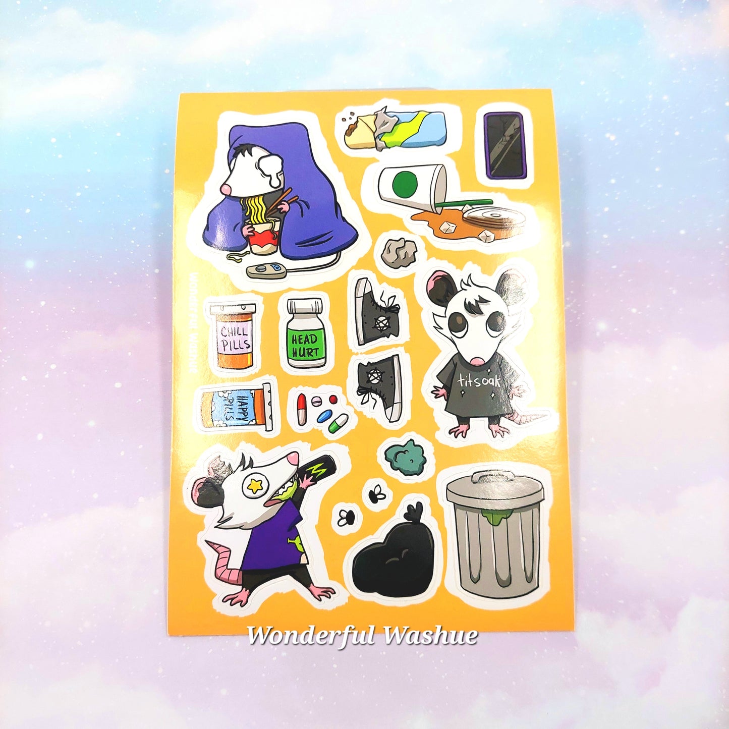 Opossum Sticker Sheet