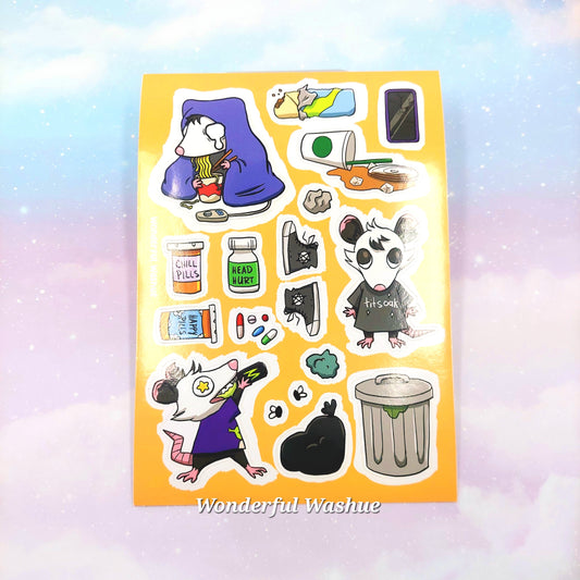 Opossum Sticker Sheet