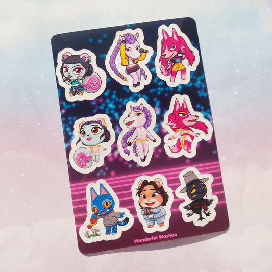 K-pop Demon Hunter Villager Sticker Sheets