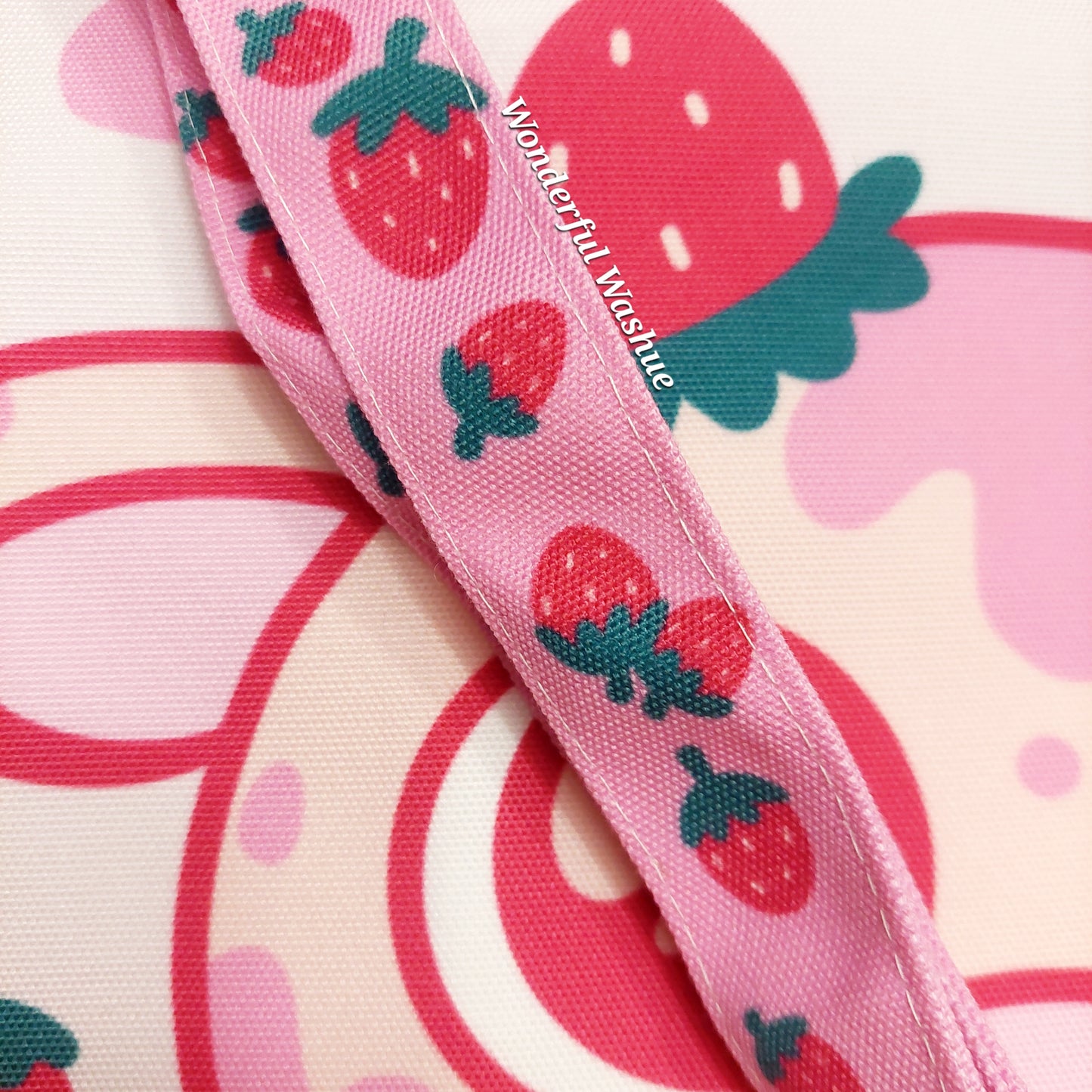 Strawberry Cow - Zipper Tote Bag