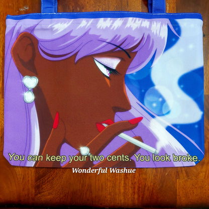 Keep your two cents - Zipper Tote Bag