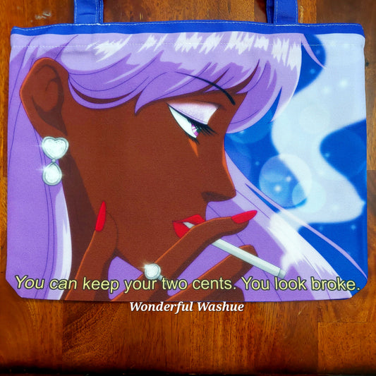 Keep your two cents - Zipper Tote Bag