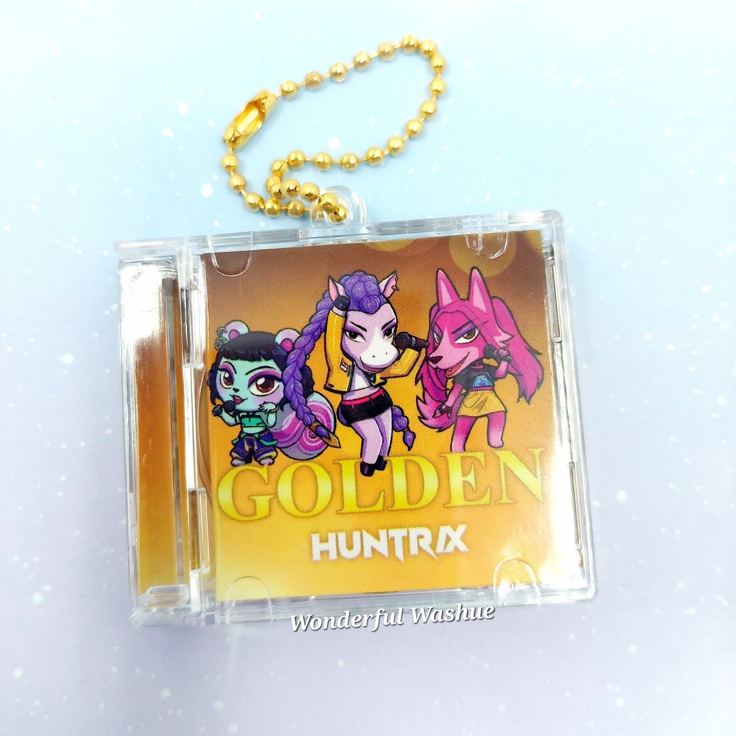 Huntrix Villagers Mini CD Keychain