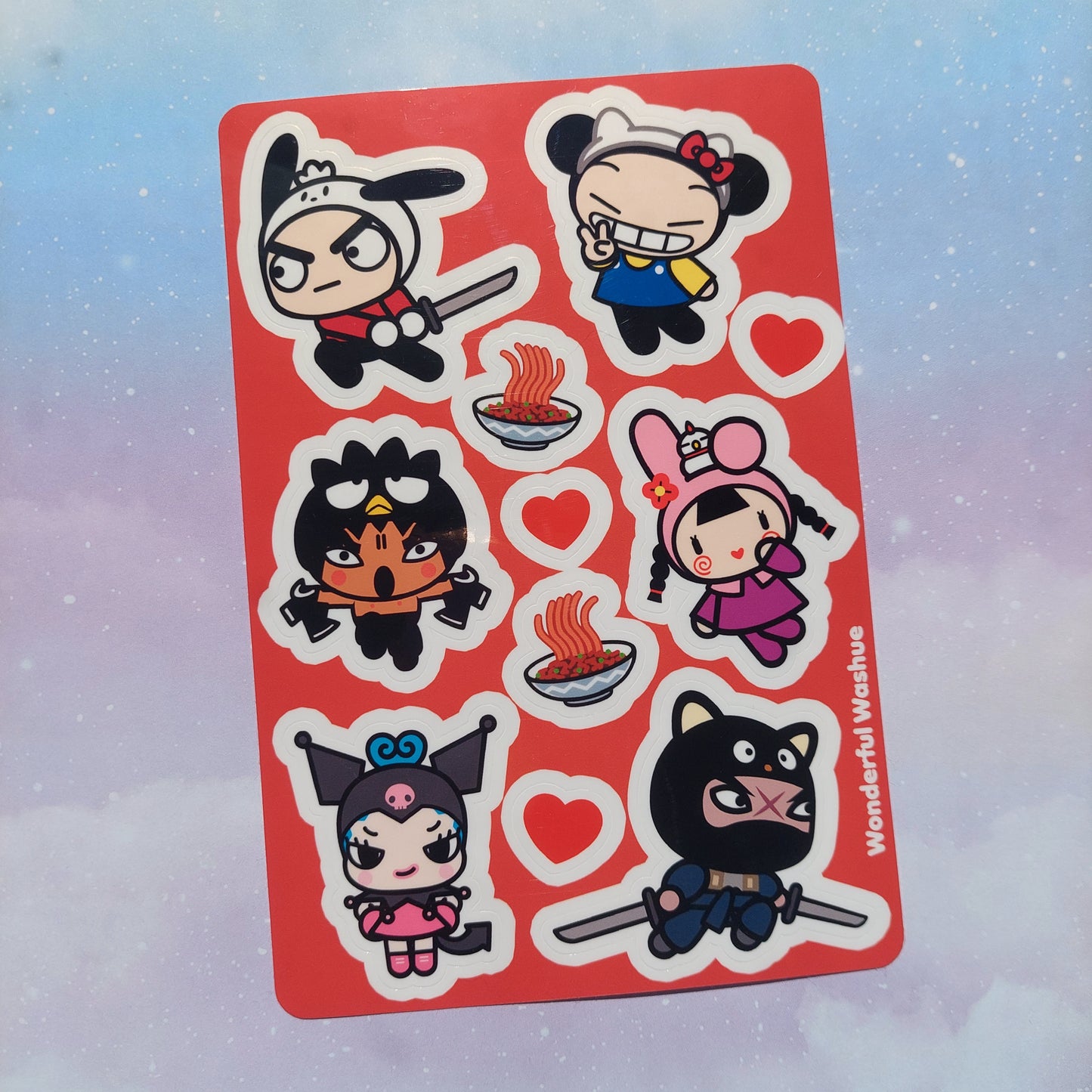 Pucca x Sanrio Sticker Sheet