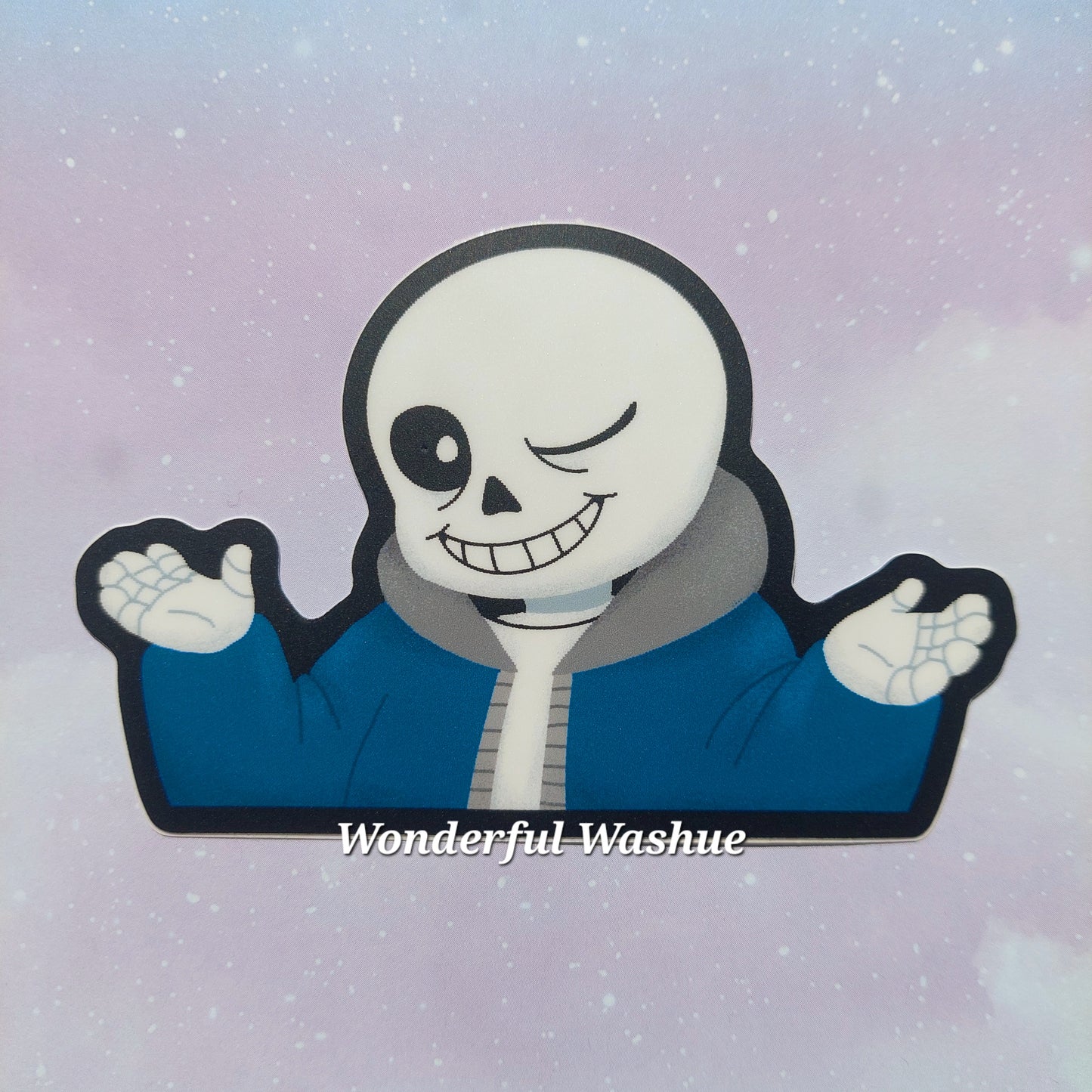 Sans Shrug Matte Vinyl Sticker