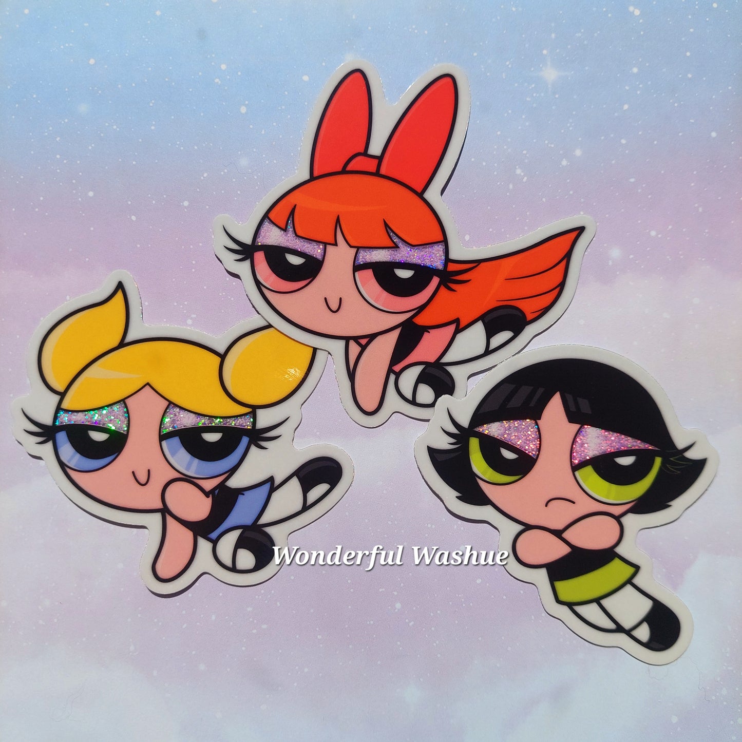 Power Puff Girls Holo Vinyl Stickers