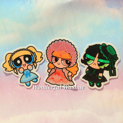 EGL Fashion Power Puff Girls Holo Vinyl Stickers