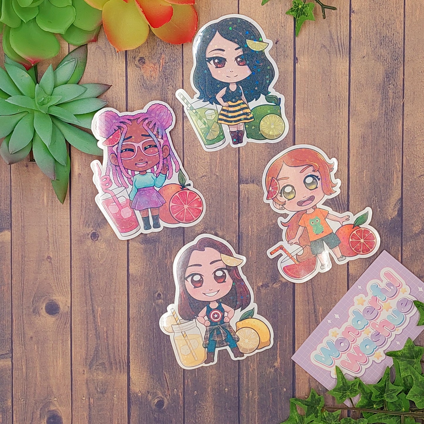 Fruit Girls Vinyl Stickers