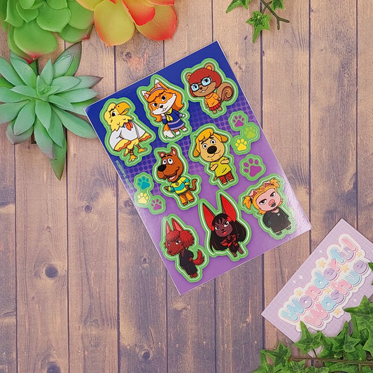 Scooby Villagers Sticker Sheet