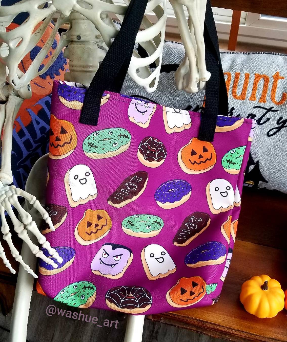 Halloween Donuts Tote Bag