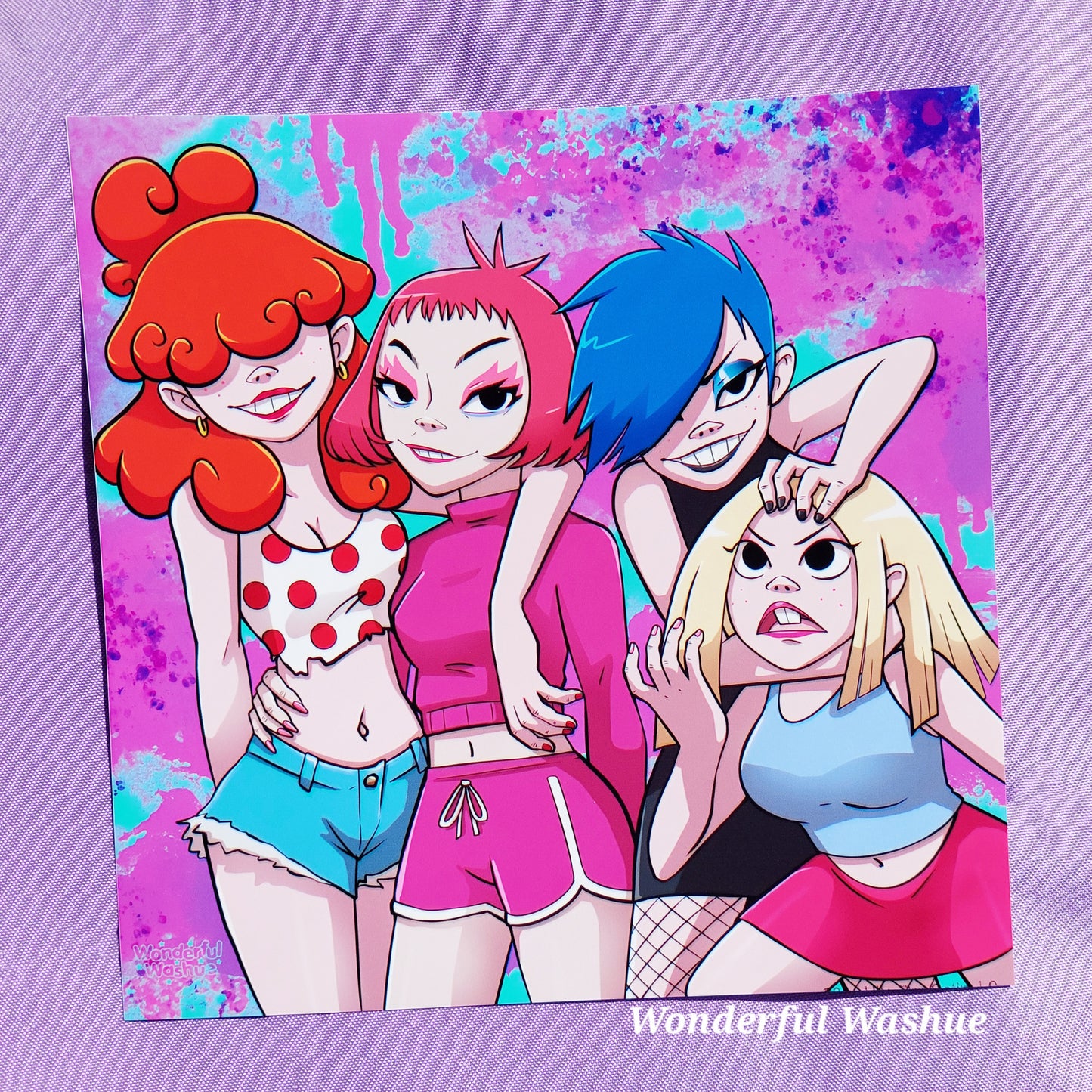 Noodle and Kanker Sisters 8x8 Print | Satin Finish