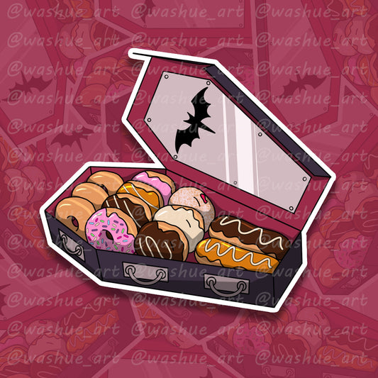 Coffin Donut Box Vinyl Sticker
