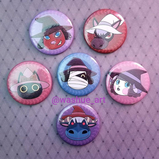 Animal Crossing Witches Buttons